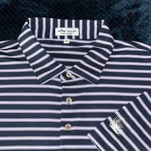 Peter Millar Summer Comfort Sawgrass Ponte Vedra Beach FL Stripe Golf Polo Shirt